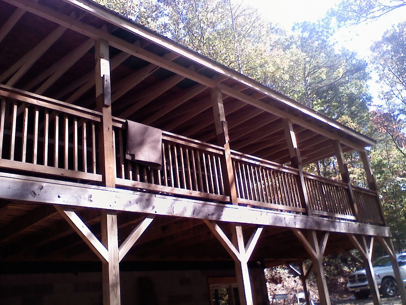 Timber framing under a new elevated porch and deck — Roof Leak Repair in Cottondale by Roofing Brothers